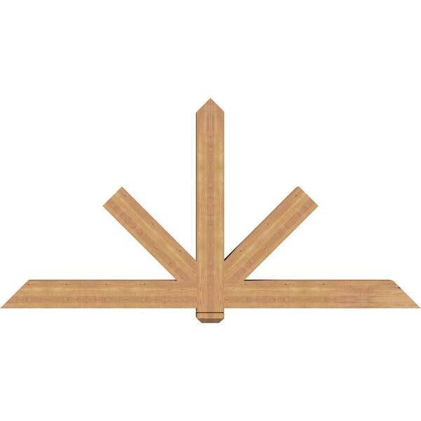 Ekena Millwork Kennewick Timber Gable Bracket, Western Red Cedar, 84"W x 42"H x 5 1/2"D x 5 1/2"F, 12/12 Pitch GBW084X42X0606KEN00SWR - main
